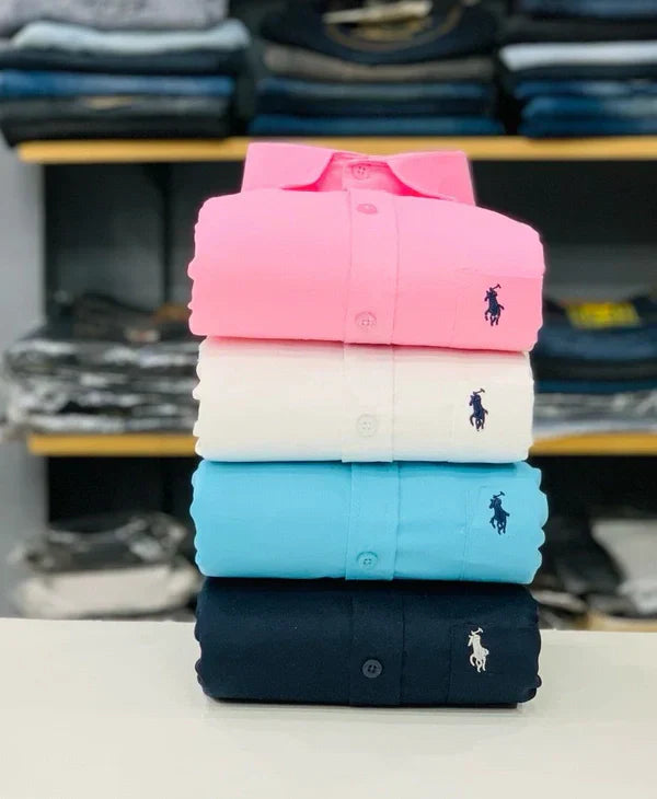 RL Polo Plain Shirts (Combo of 4pcs)